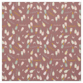 Champagne Celebrations on Maroon Stof (Swatch)