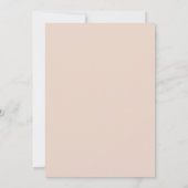 Champagne Cerulean Petal Bruiloft Kaart (Achterkant)