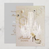 Champagne Chandelier Paris vrijgezellenfeest Tea P Kaart (Voorkant / Achterkant)