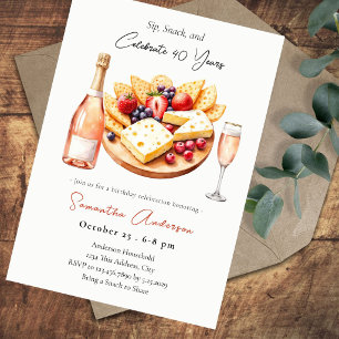 Champagne & Charcuterie 40e verjaardag: nippen, sn Kaart