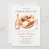 Champagne & Charcuterie Bruidsdiner Bruiloftsfeest Kaart (Voorkant)