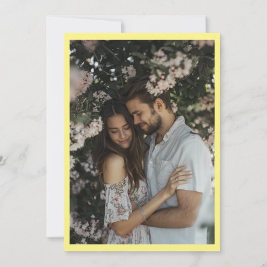 Champagne Cheers Hand getrokken Custom FOTO Save The Date (Achterkant)