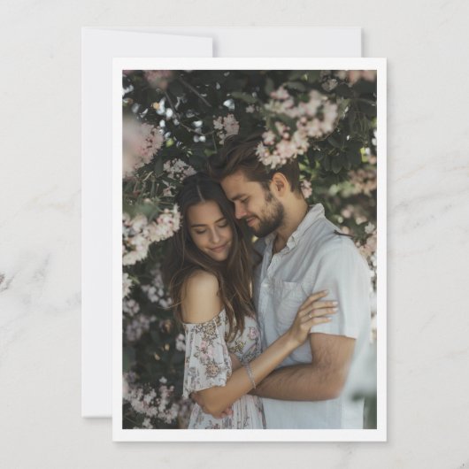 Champagne Cheers Hand getrokken Custom FOTO Save The Date (Achterkant)