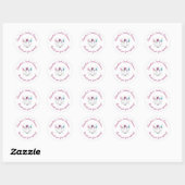 Champagne Chique Bruiloft Borrel Ronde Sticker (Vel)