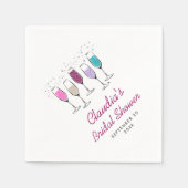 Champagne Chique Bruiloft Borrel Servet (Voorkant)