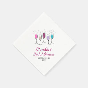 Champagne Chique Bruiloft Borrel Servet