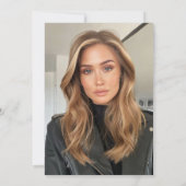 Champagne Chique Script  Modern 30e Verjaardagsfee Kaart (Achterkant)