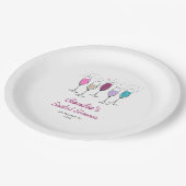 Champagne Chique Stijlvolle Bruids Shower Papieren Bordje (Gekanteld)