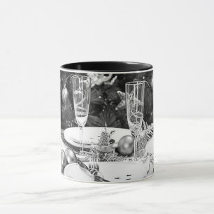 ***CHAMPAGNE** CHRISTMAS EN NIEUW JAAR MOK ZWARTE