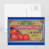 Champagne Cider Apple Crate Briefkaart (Voorkant / Achterkant)