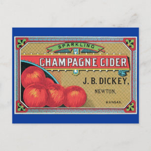 Champagne Cider  Apple Crate Briefkaart