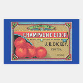 Champagne Cider Apple Crate Rechthoekige Sticker (Voorkant)