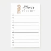 champagne cockapoo Dog gepersonaliseerd om lijst t Post-it® Notes (Voorkant)
