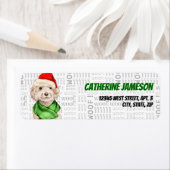 Champagne Cockapoo Dog kerstadres Etiket (Insitu)