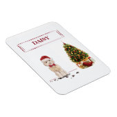 Champagne Cockapoo Funny Kerstmis Dog met boom Magneet (Rechterzijde)