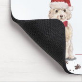 Champagne Cockapoo Grappige Kersthond met Kerstboo Muismat (Hoek)