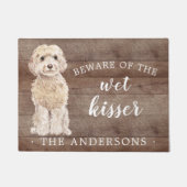 Champagne Cockapoo Hond Gepersonaliseerde Deurmat (Voorkant)