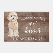 Champagne Cockapoo Hond Gepersonaliseerde Deurmat (Voorkant)