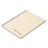 Champagne Color Minimalist Professional Modern Notitieboek (Linkerzijde)