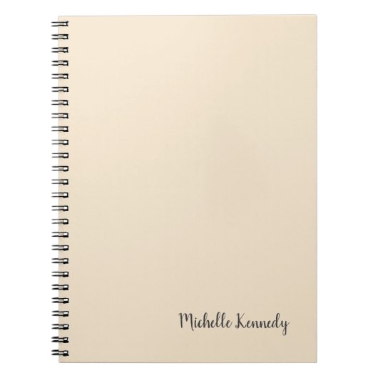 Champagne Color Minimalist Professional Modern Notitieboek (Voorkant)