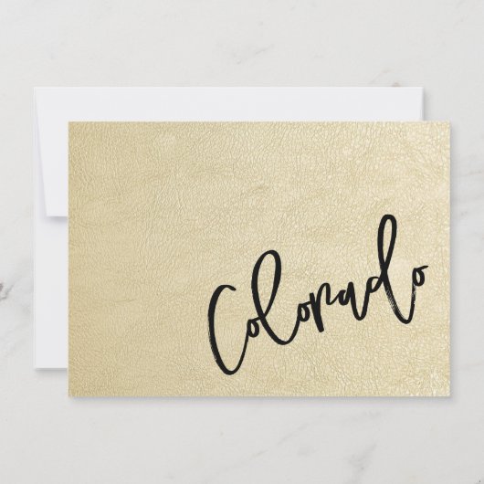 Champagne Colorado Passport bedankje Bedankkaart (Achterkant)