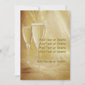 Champagne Confetti Happy New Year 2 Side Design Feestdagenkaart (Achterkant)