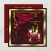 Champagne Confetti Nieuwjaarsfeest Kaart (Voorkant / Achterkant)