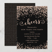 Champagne Confetti Stippen nieuwjaarsavond Kaart (Voorkant / Achterkant)