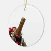 champagne cooler kerstversiering keramisch ornament (Links)