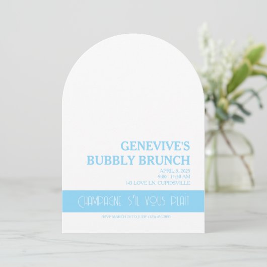 Champagne Coquette Kaart (Staand voorkant)