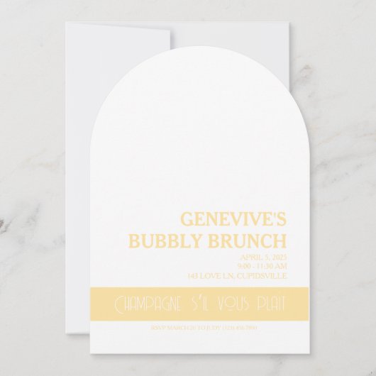 Champagne Coquette Kaart (Voorkant)