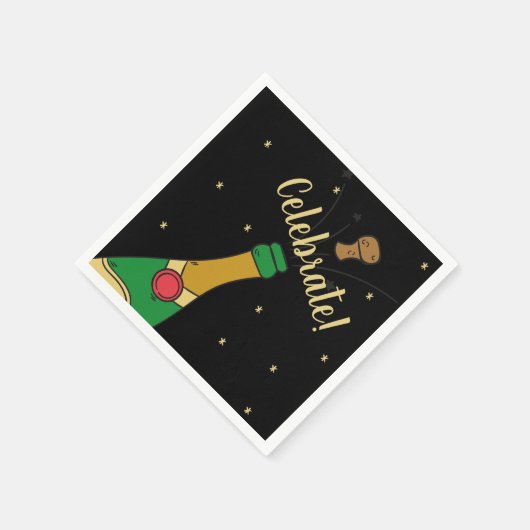 Champagne Cork Pop Special Celebration Servetten (Hoek)