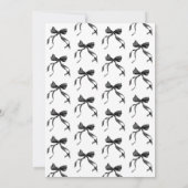 Champagne Coupe Black Bow Coquette Birthday Kaart (Achterkant)