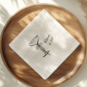 Champagne Coupe Cheers to Birthday Servet