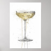 Champagne Coupe Cocktail Poster (Voorkant)
