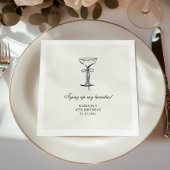 Champagne Coupe Coquette Birthday Servet