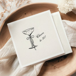 Champagne Coupe Klinkt op Verjaardag Servet