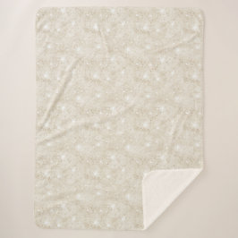 Champagne Crème Zand Glitter Sherpa Deken