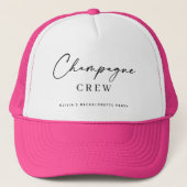 Champagne Crew | Leuke Bruidsfeest voor Bruidsmeis Trucker Pet (Voorkant)