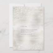 Champagne Crystal Ridge Elegant mousding Wedding Kaart (Achterkant)