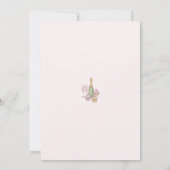 Champagne & Cupcakes Moderne Roze Bruids Luncheon Kaart (Achterkant)