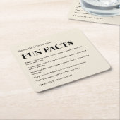 Champagne custom plezier fact list Weddenschap Kartonnen Onderzetters (Schuin)