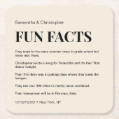 Champagne custom plezier fact list Weddenschap Kartonnen Onderzetters (Voorkant)