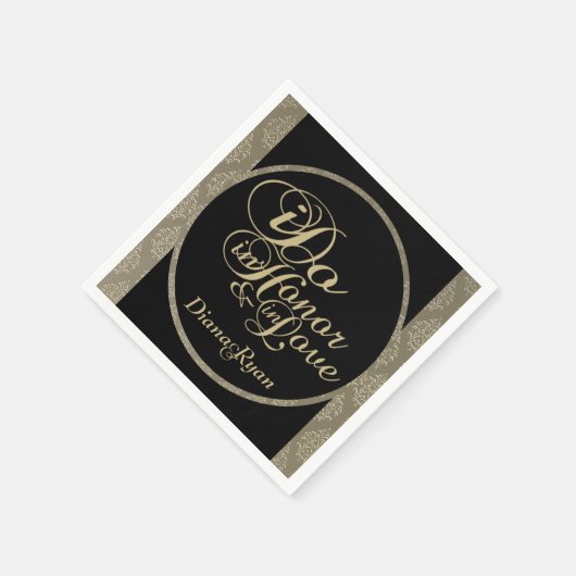 Champagne Damask Party Servetten (Hoek)