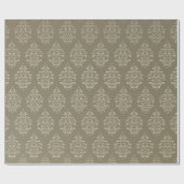 Champagne Damask Wrapping Paper Cadeaupapier (Vlak)