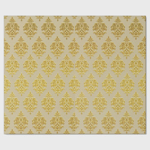 Champagne Damask Wrapping Paper Cadeaupapier
