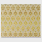 Champagne Damask Wrapping Paper Cadeaupapier (Vlak)