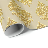Champagne Damask Wrapping Paper Cadeaupapier (Rol Hoek)