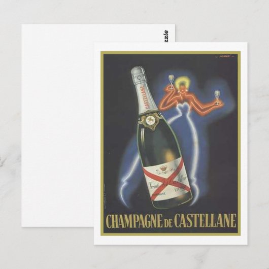 Champagne de Castellane Briefkaart (Voorkant / Achterkant)