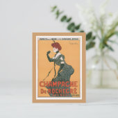 Champagne De Rochegre  Drink en kunst Briefkaart (Staand voorkant)